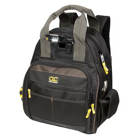 Clc Work Gear L255 Tool Backpack, Black, Polyester, 17 Pockets