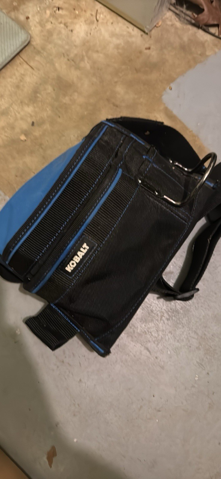 Kobalt Adjustable Tool Belt with Pouch, Black/Blue, 1 Item