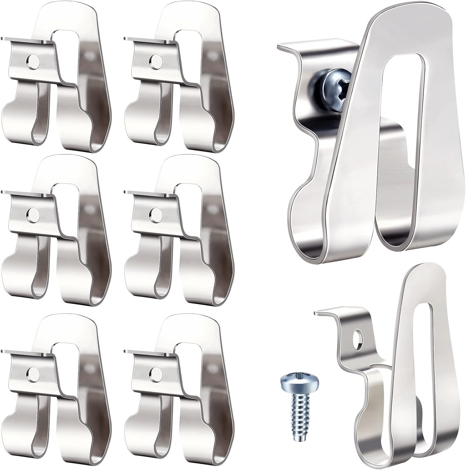 Compact Stainless Steel Drill Hook Clips – 8 Pack for Effortless Tool Storage