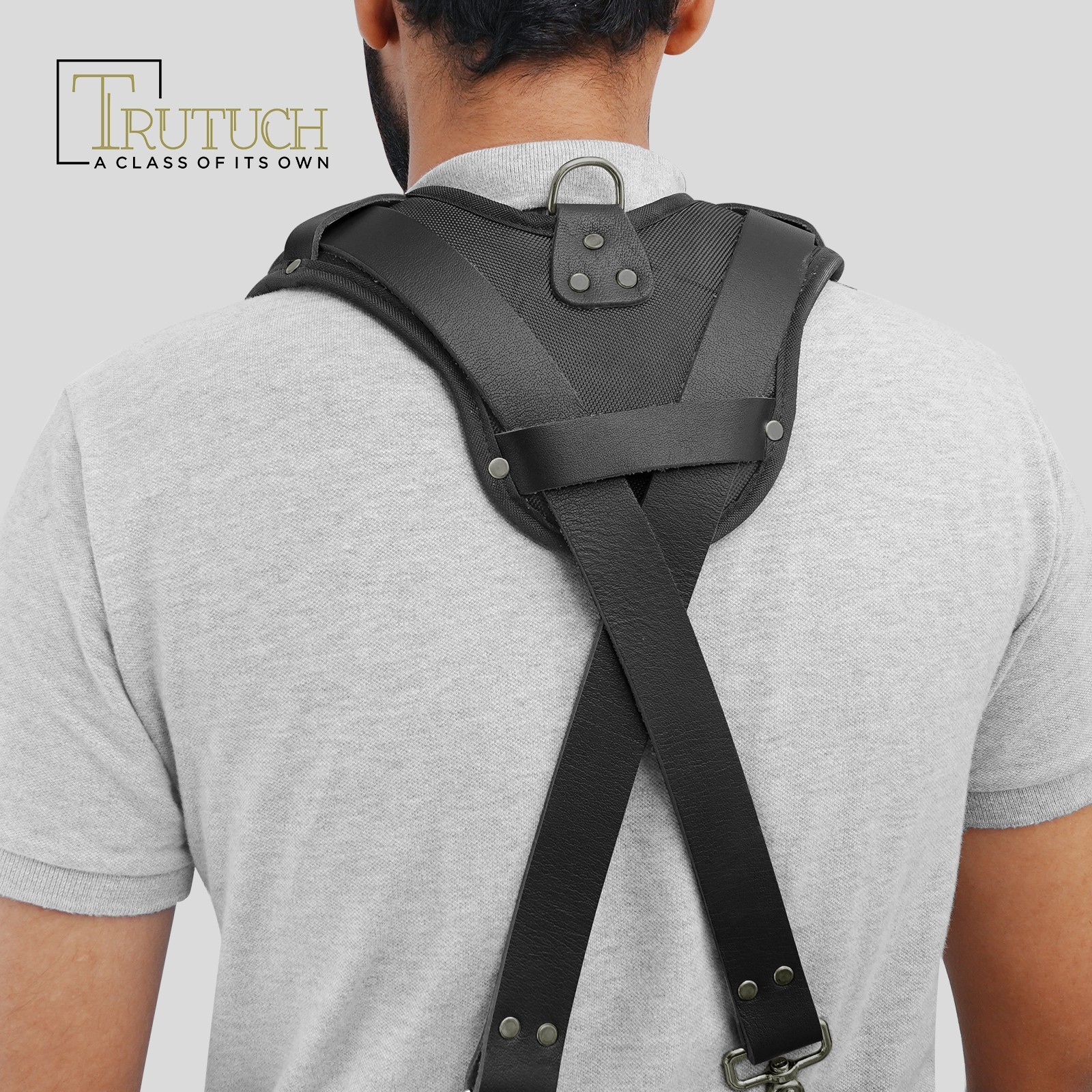 TRUTUCH Nylon and Leather Tool Belt with Leather Work Suspender | Electrician