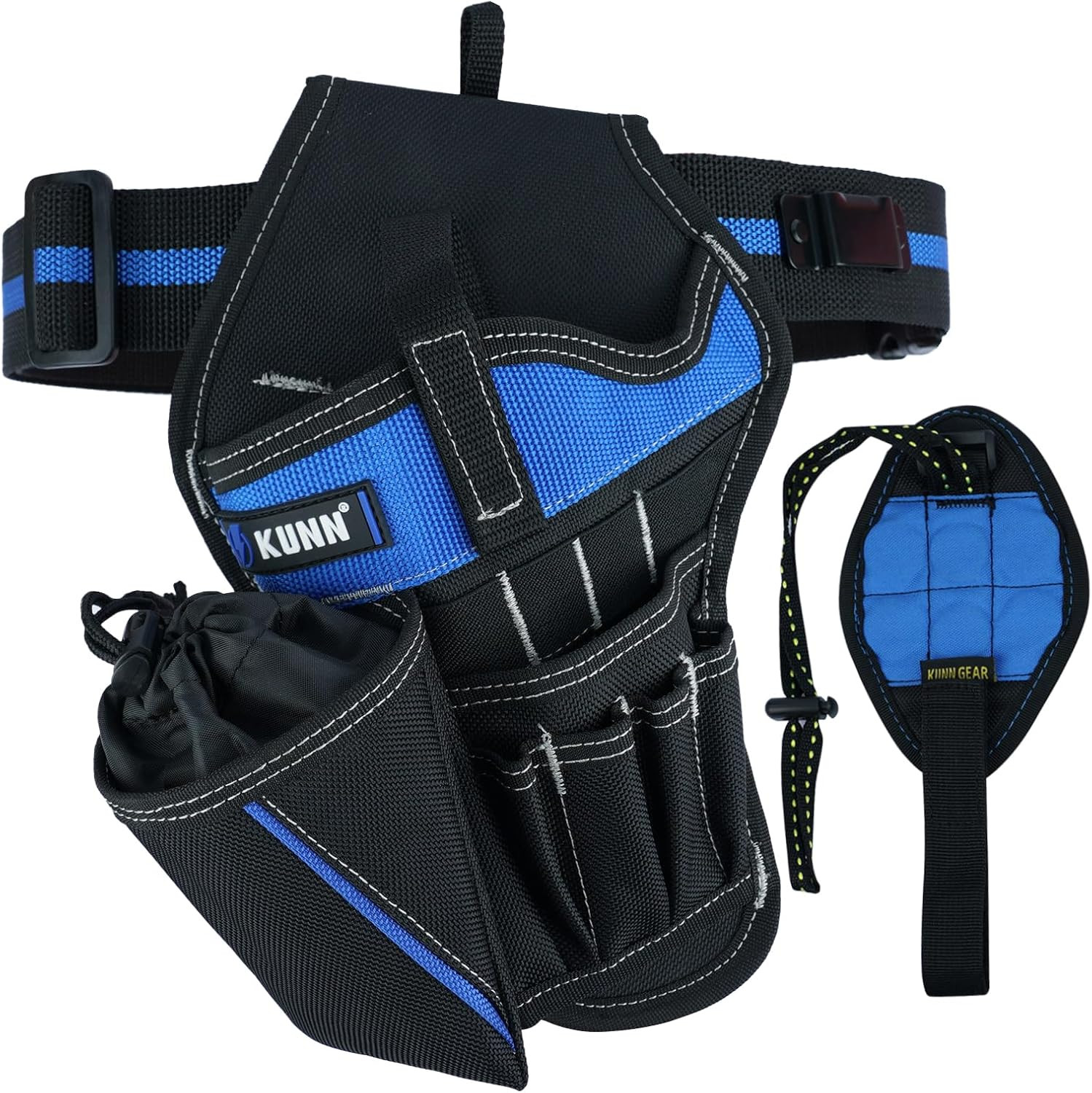 3-In-1 Left-Handed Drill Holster Set with Tool Belt and Magnetic Wristband, Cord