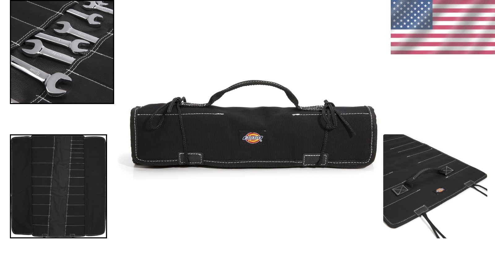 Water-Resistant Tool Organizer Roll with 23 Pockets for Craftsmen – Black Canvas