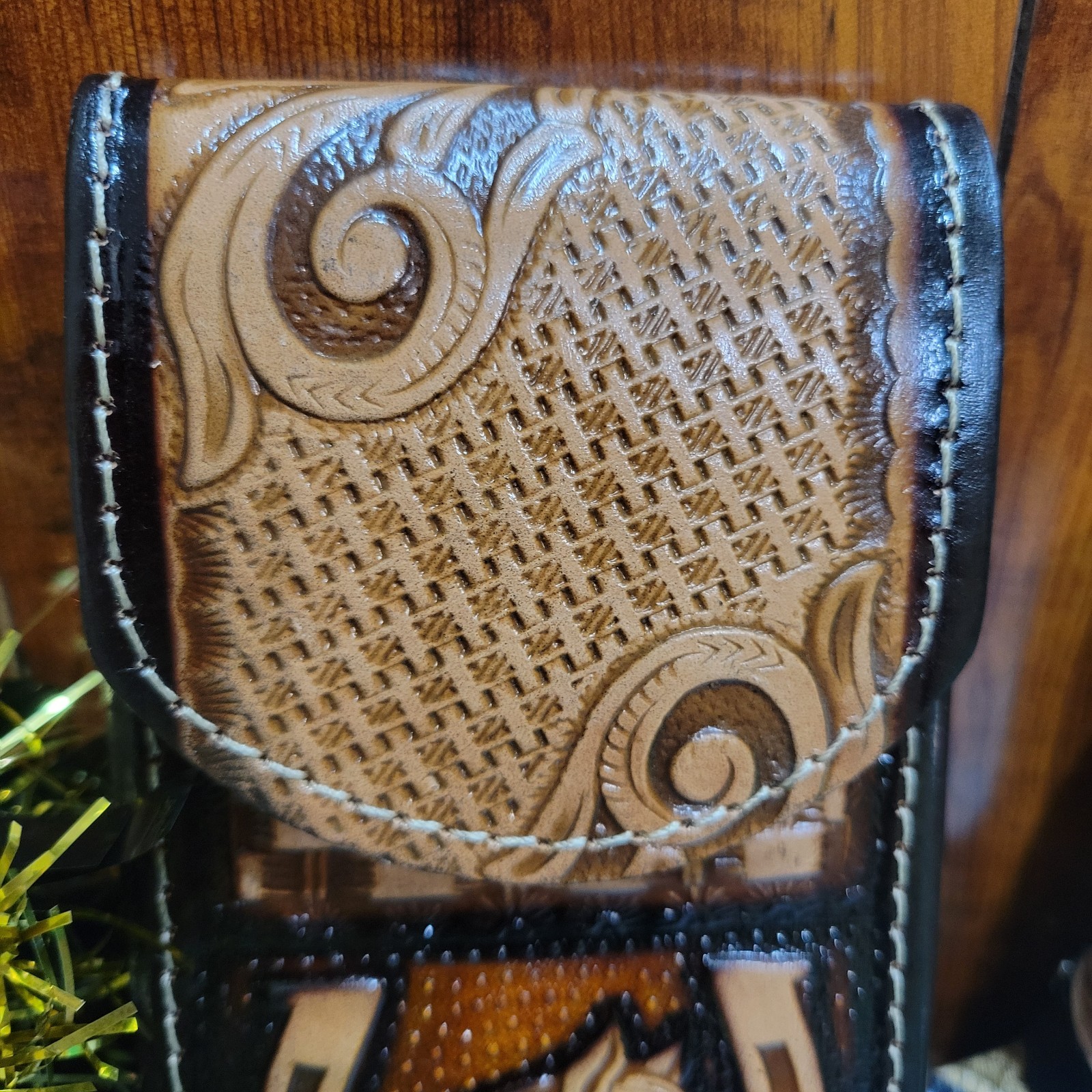 Horse Western Leather Phone Holstor LARGE 7×3.75 ” Handcrafted in Mexico