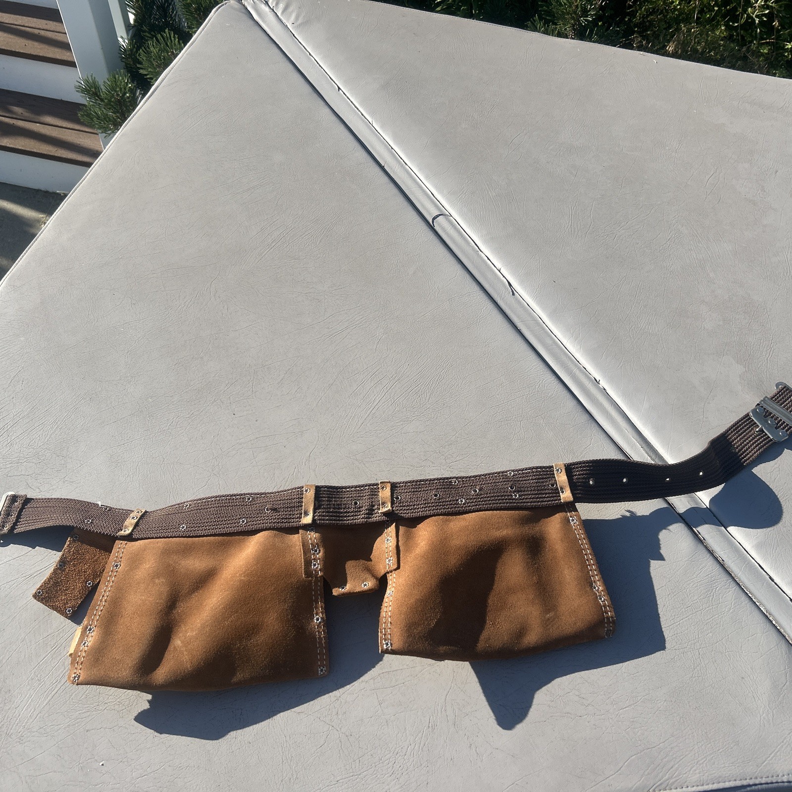 Sears Craftsman Leather Carpenters Adjustable Tool Belt Holder 945145 Vintage