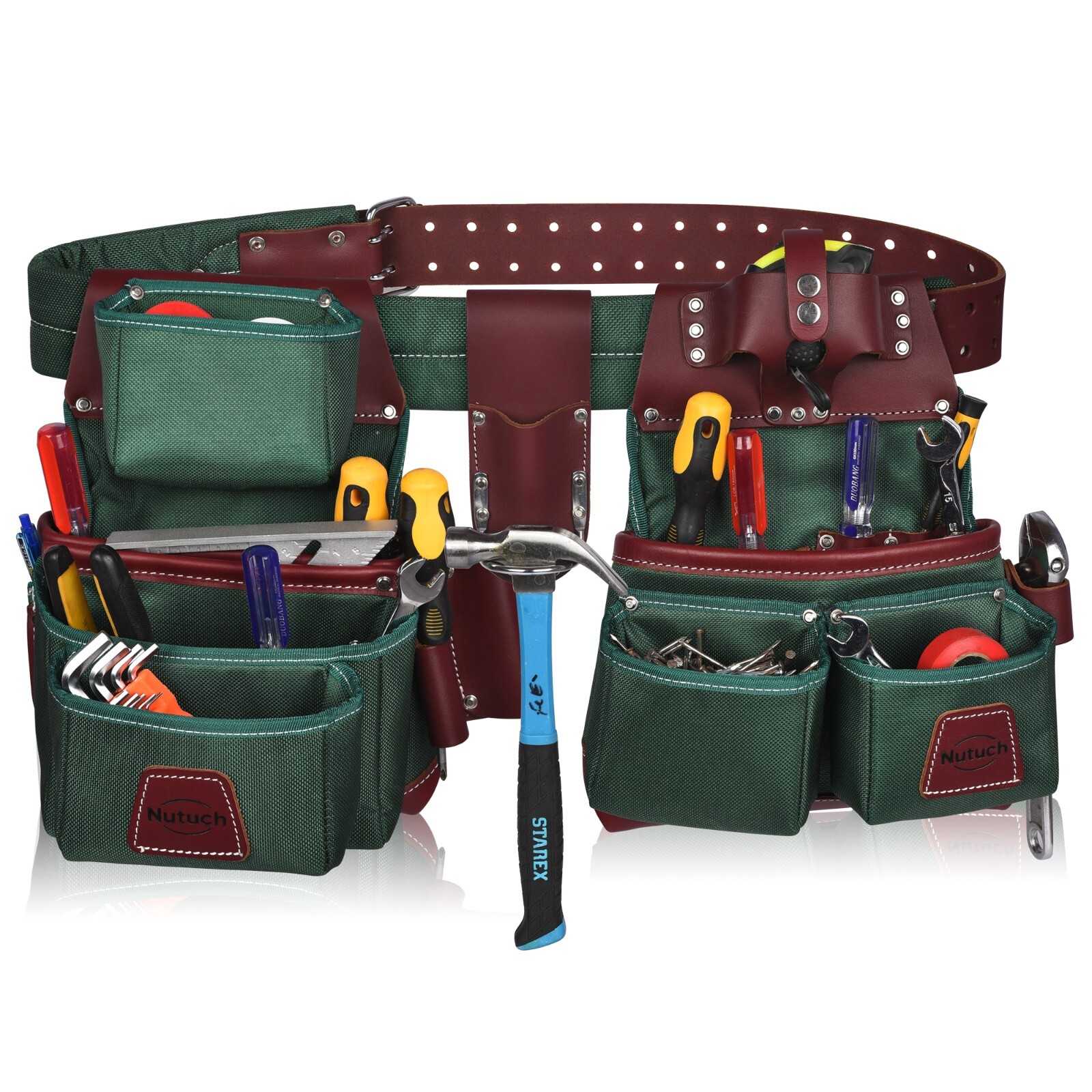 NUTUCH Nylon and Leather Tool Belt with Suspender | Electrician Tool Belts