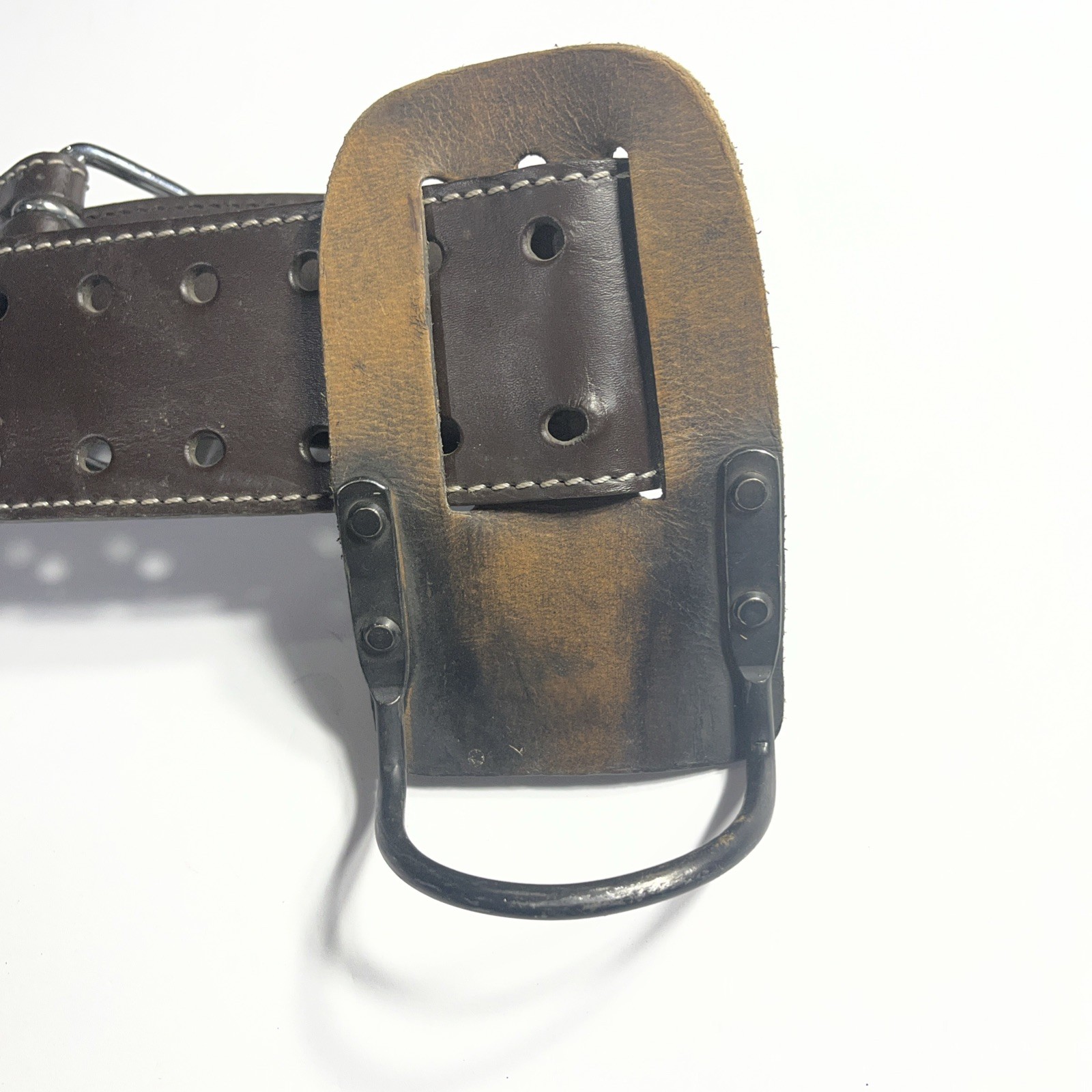 Leather Masterforce Belt with Hammer Holder Steel Hook. BIN G #1201