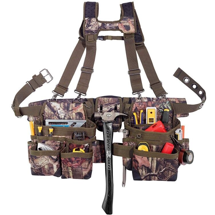 Bucket Boss Mossy Oak Camouflage Mullet Buster Suspension Tool Belt Rig