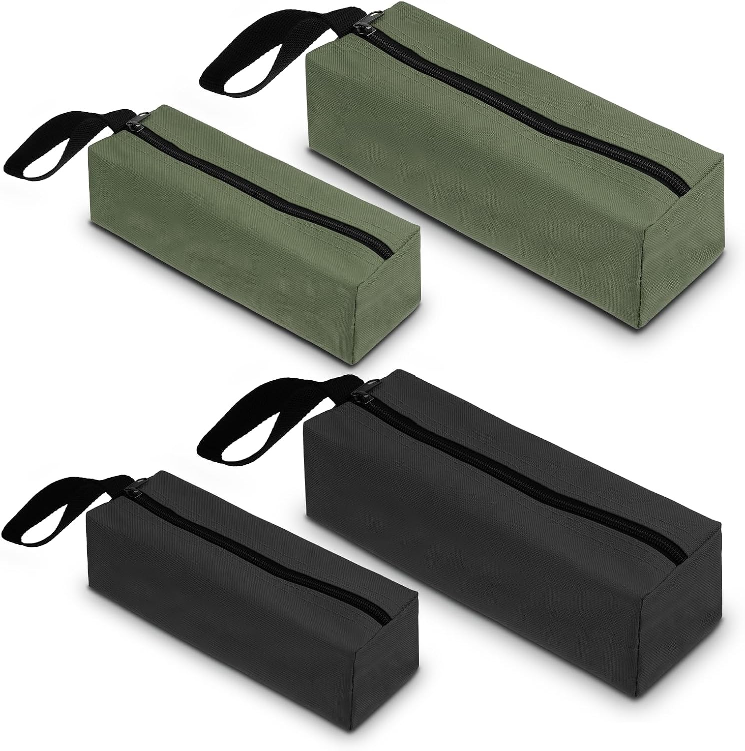 4PCS Canvas Tool Pouch with Zipper 11.8″,9.84″ Heavy Duty Tool Pouch Bag | Tool