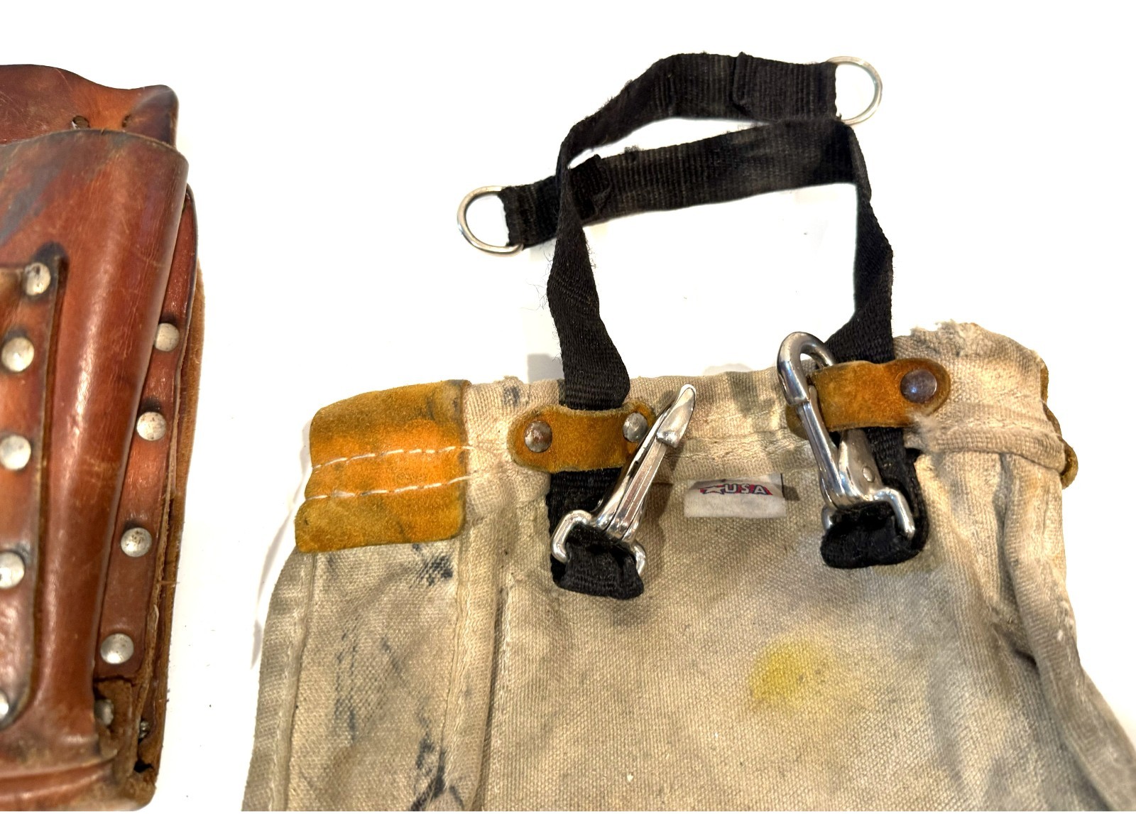 Klein Tools Lineman’s Tool Pouch Set 5142P Canvas and 5164 Leather *2.4K