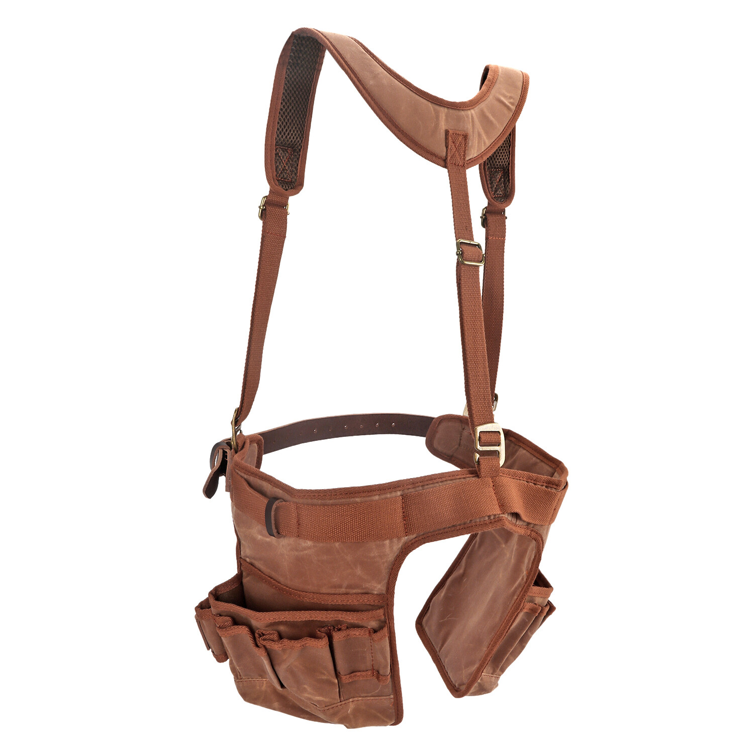 TOURBON Work Tool Belt Suspender Drill Pouch Electricians Carpenter Harness Vest