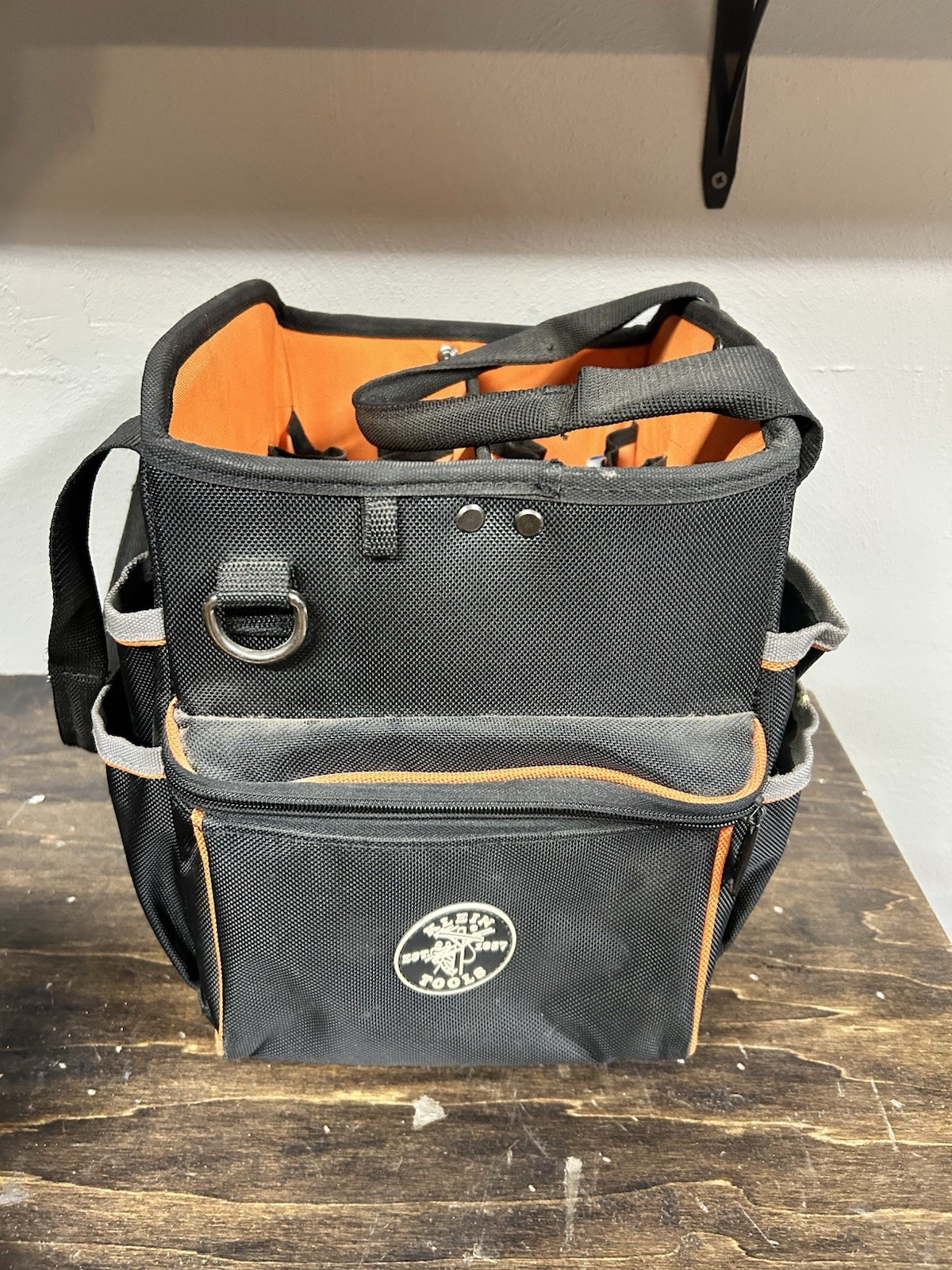 Klein Tools Nylon Tool Bag w/ Organizer Pockets, Black/Orange