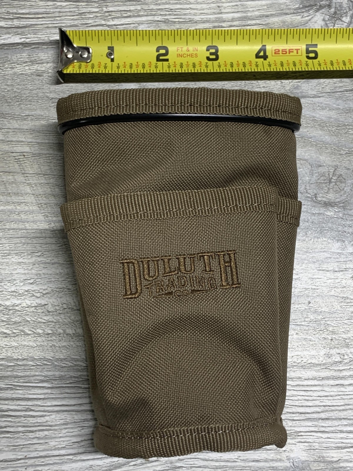 Duluth Trading Co Tool Pouch Utility Belt Holster Khaki Canvas Nylon Organizer