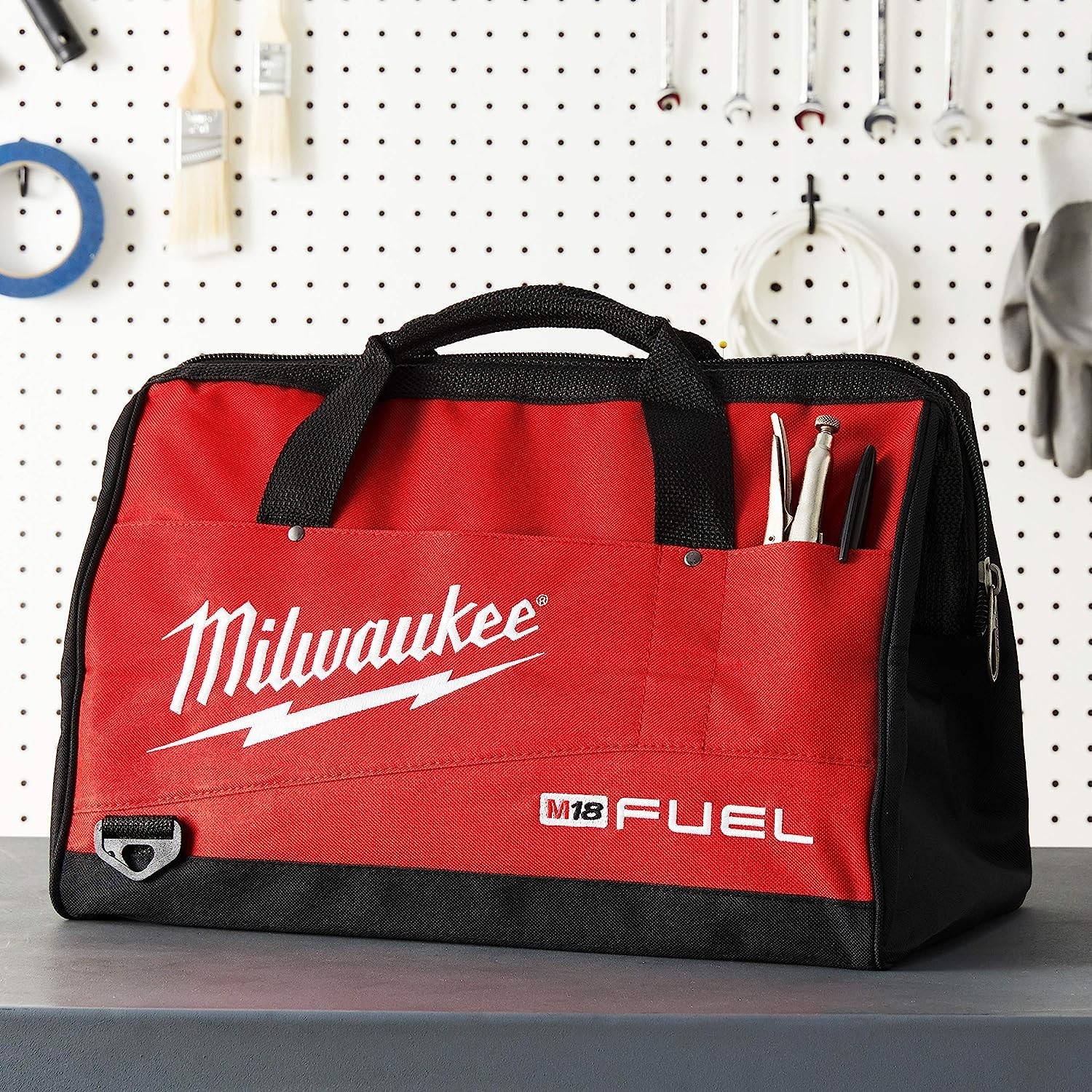 Milwaukee Bag 23x12x12nch Heavy Duty Canvas Tool Bag 6 Pocket (Basic)