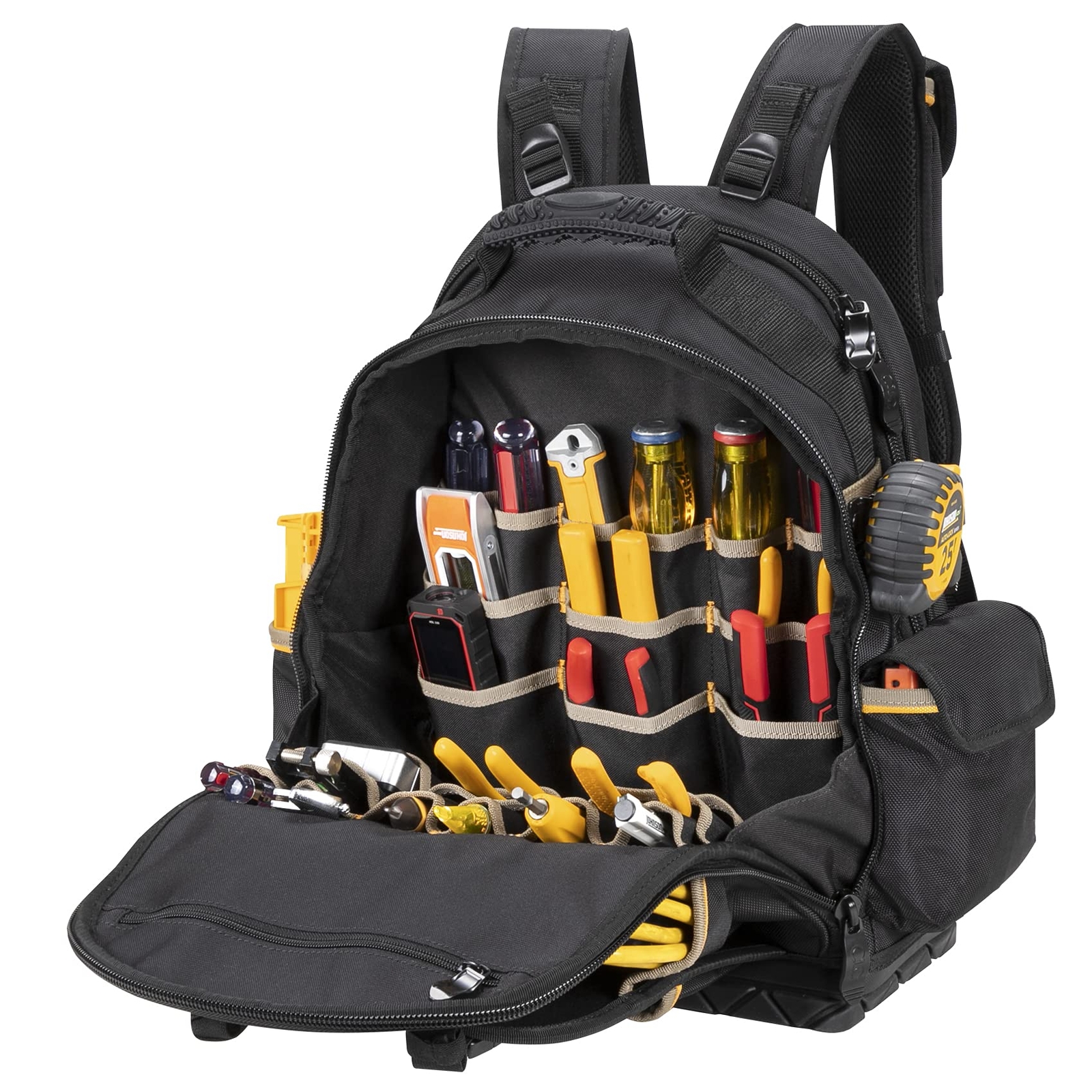 CLC Molded Base Tool Backpack with 38 Pockets for Electronics and Tools