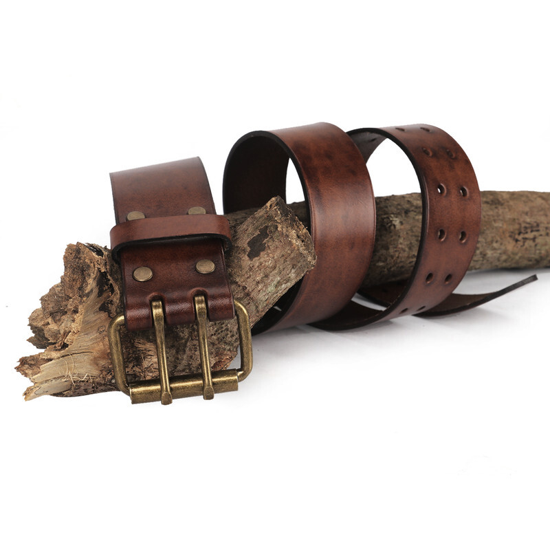 TOURBON Leather Tool Carry Workshop Belt 2in Wide Holster Hold Rig Belt