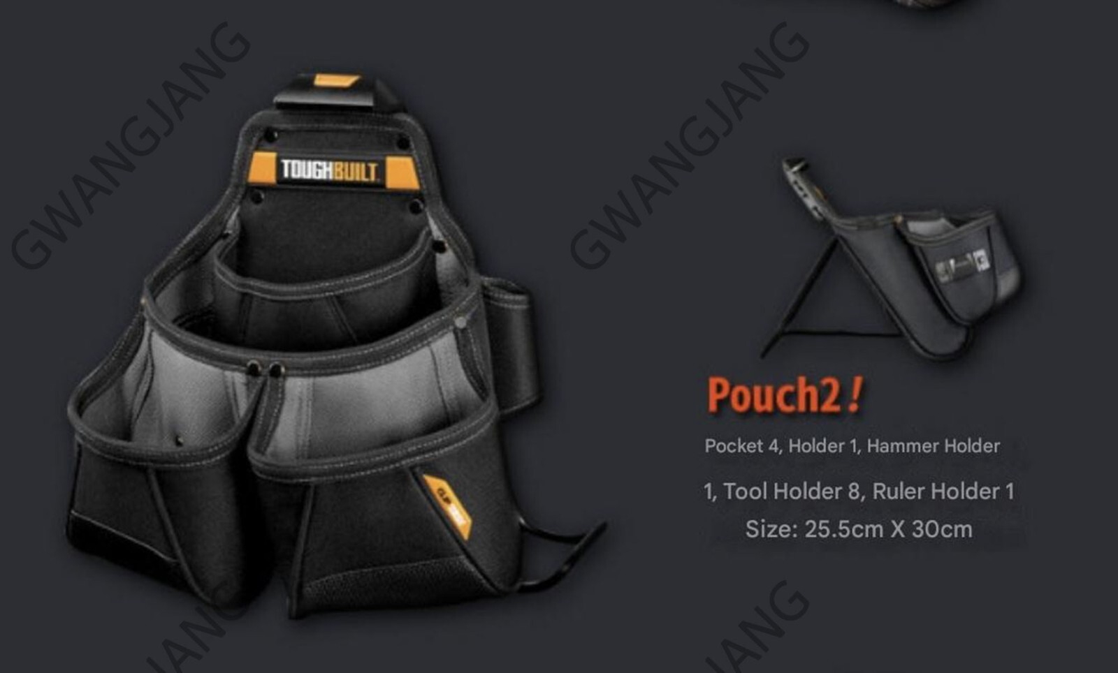 Full Set TOUGHBUILT TB-CT-101-5P Tool Belt DIY Easy Hand Work Famous Durable