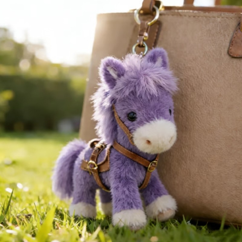 Elegant Furry Small Horse Key Supervisor With Treated Metal For Everyday Use