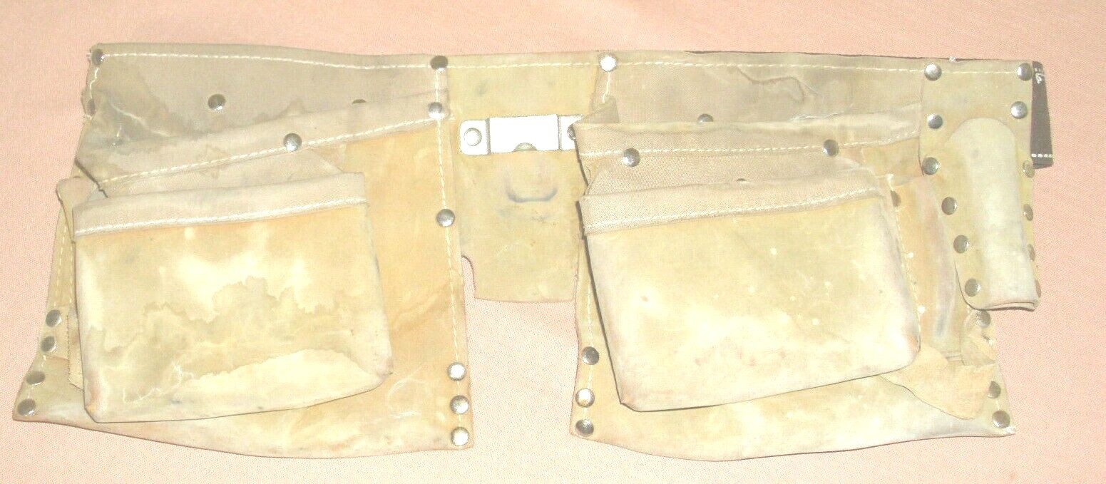 Tool Leather Belt Unbranded Lots of Pockets Adjustable 36″- 44″