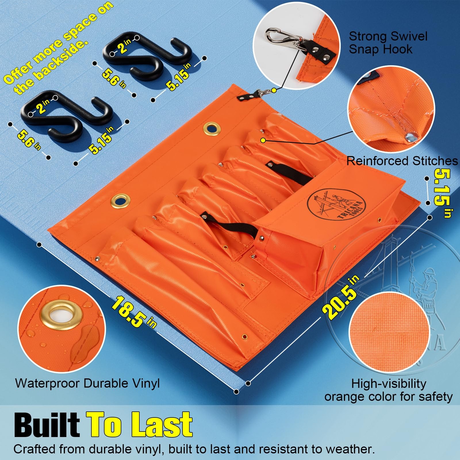 Lineman Tool Board, Aerial Apron Bucket Truck Tools Organizer with Over 8 Poc…