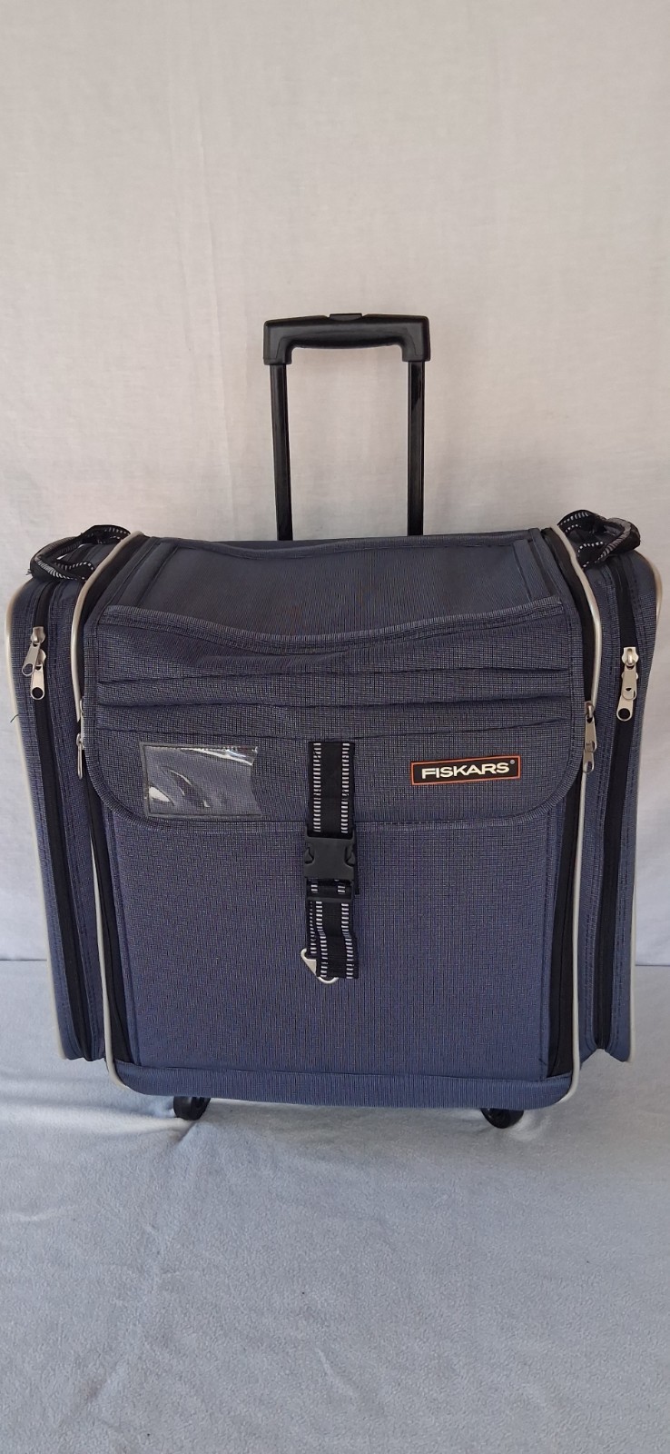 Fiskars Portable Rolling Wheels/ Spinner Multiple Pockets Waterproof Tool Bag BL