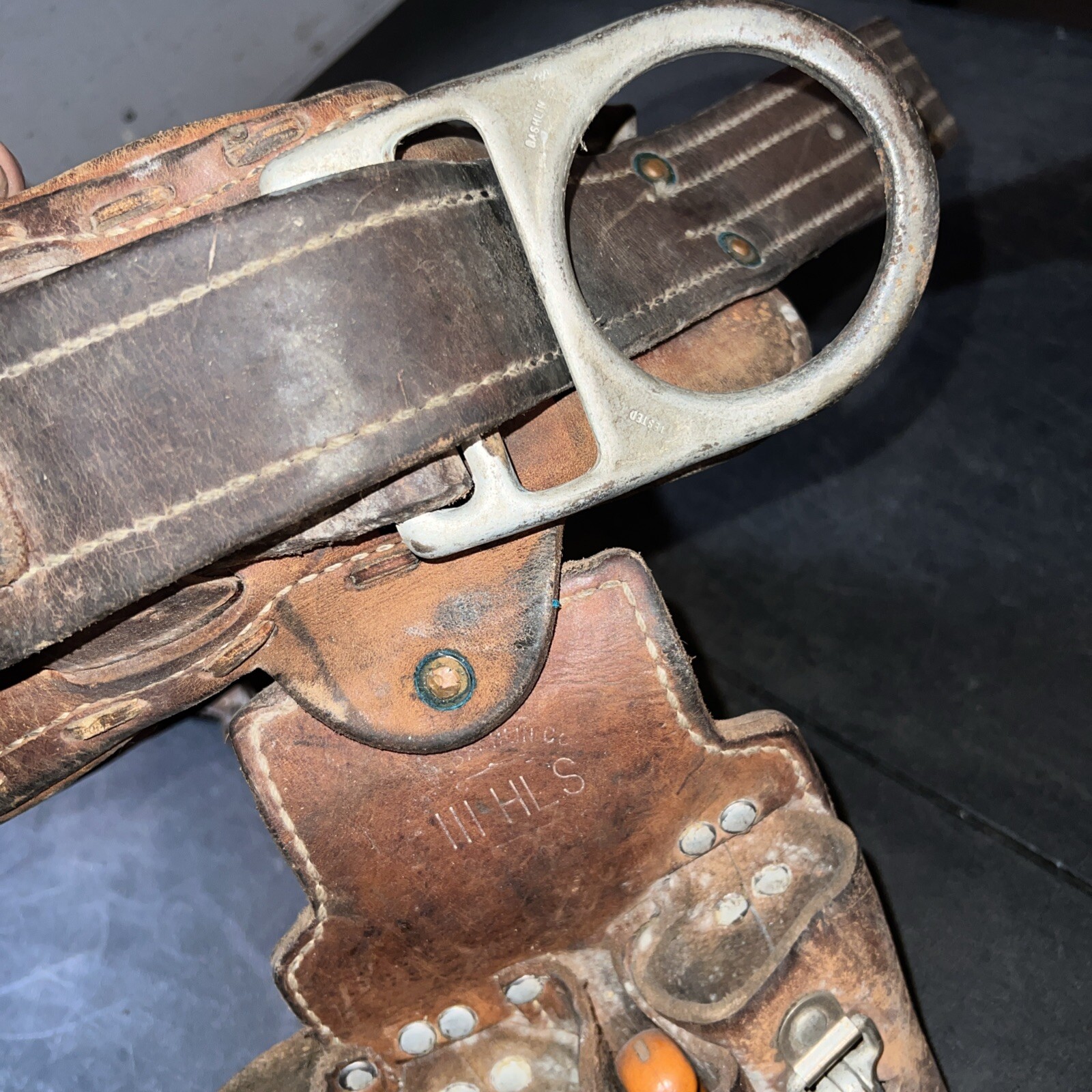 Vintage W. M. Bashlin Co, Adjustable Linesman Tool Belt, SIZE D-22, No. 88