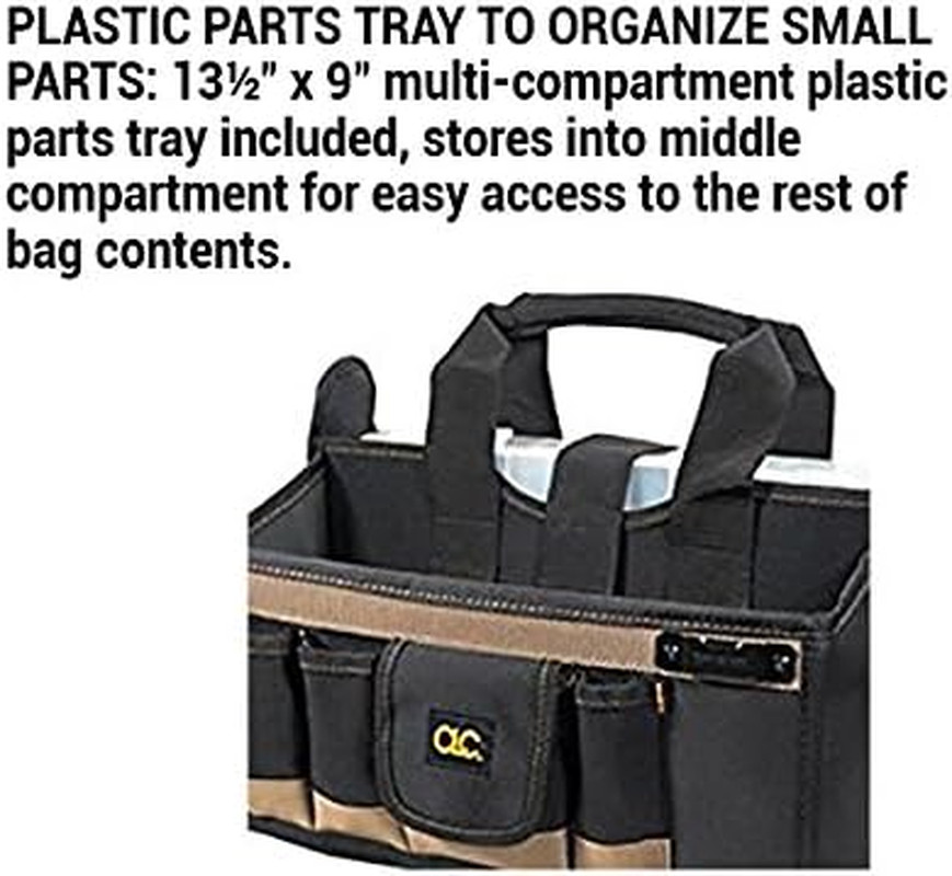CLC 1529 16 In. Center Tray Tool Bag, 16 Pocket