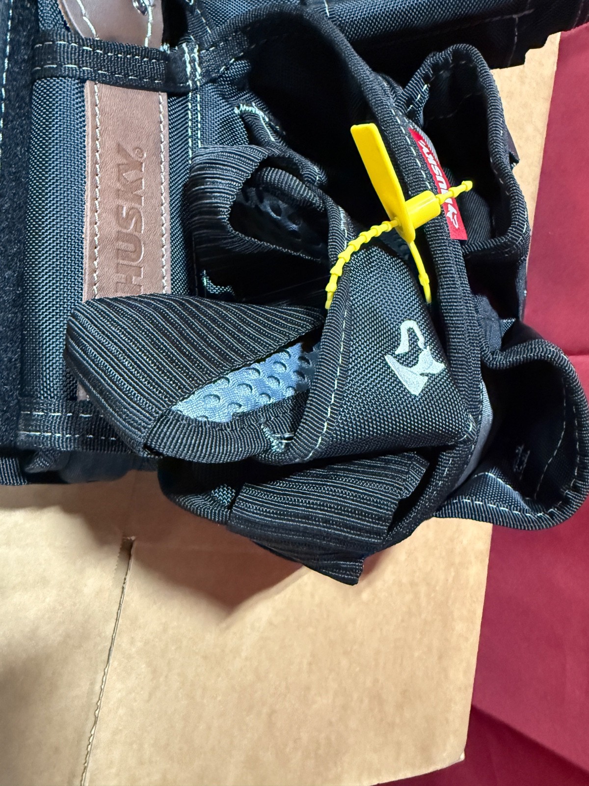 Husky 2 Bag Electricians Heavy Duty Work Tool Storage Belt With Suspenders NEW