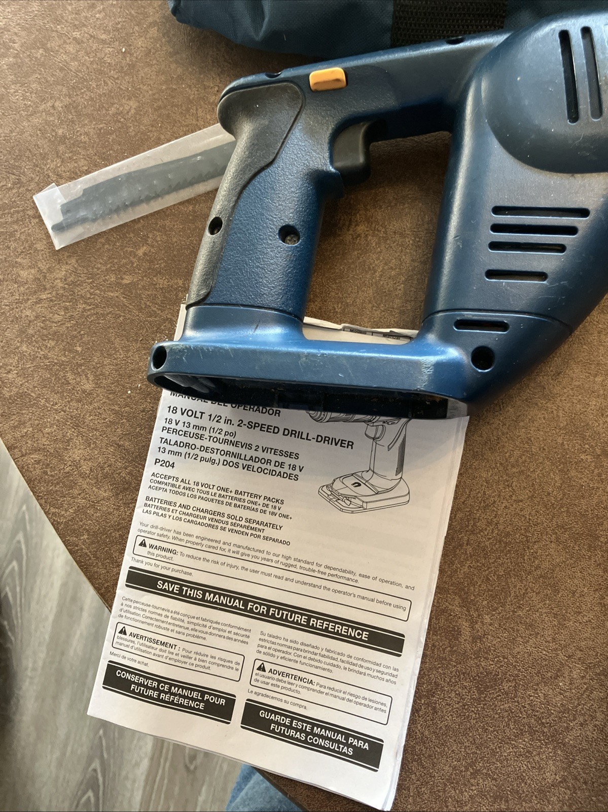 Ryobi Power Tools Drill, Reciprocating Saw & Contractors Bag. TESTED AND WORKS