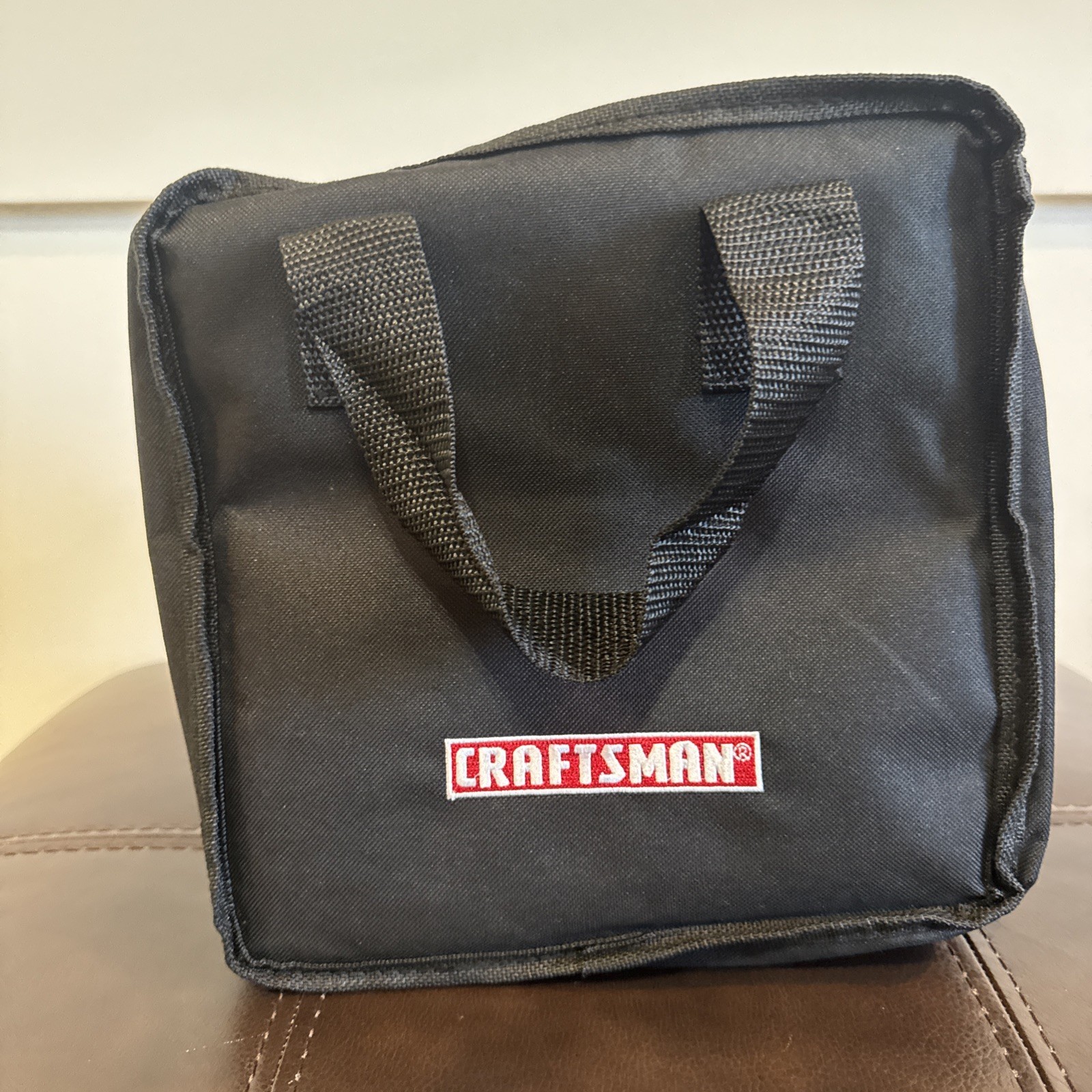 Craftsman Black Canvas Zippered Tool Bag with Carry Handles 10X10X6”