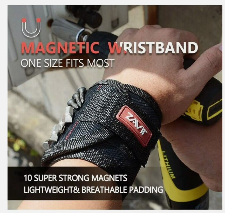 2 Portable Tool Bag Magnetic Wristband Electrician Wrist Holder Screws Tools US