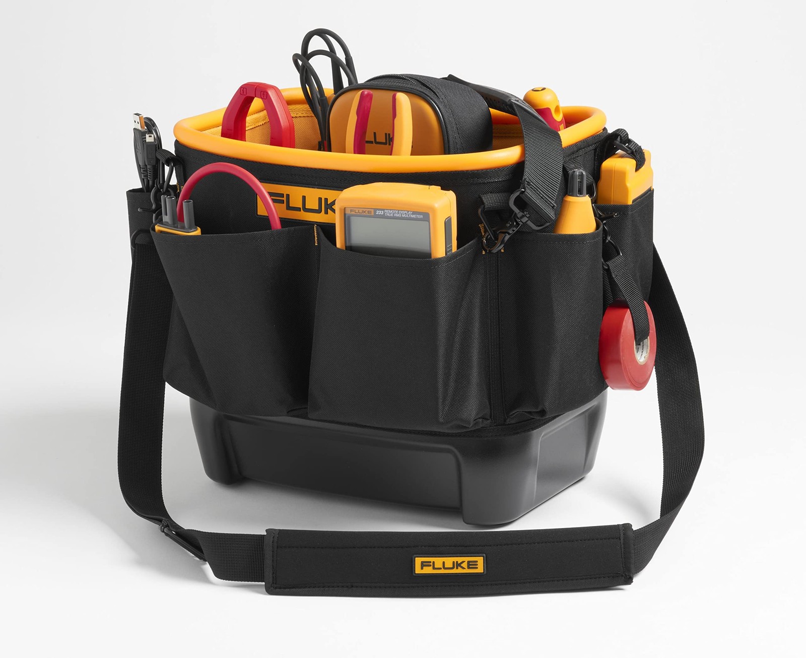 Fluke Tb25 Hard Body Oval Tool Bucket Bag Waterproof Hard Bottom Base And 28