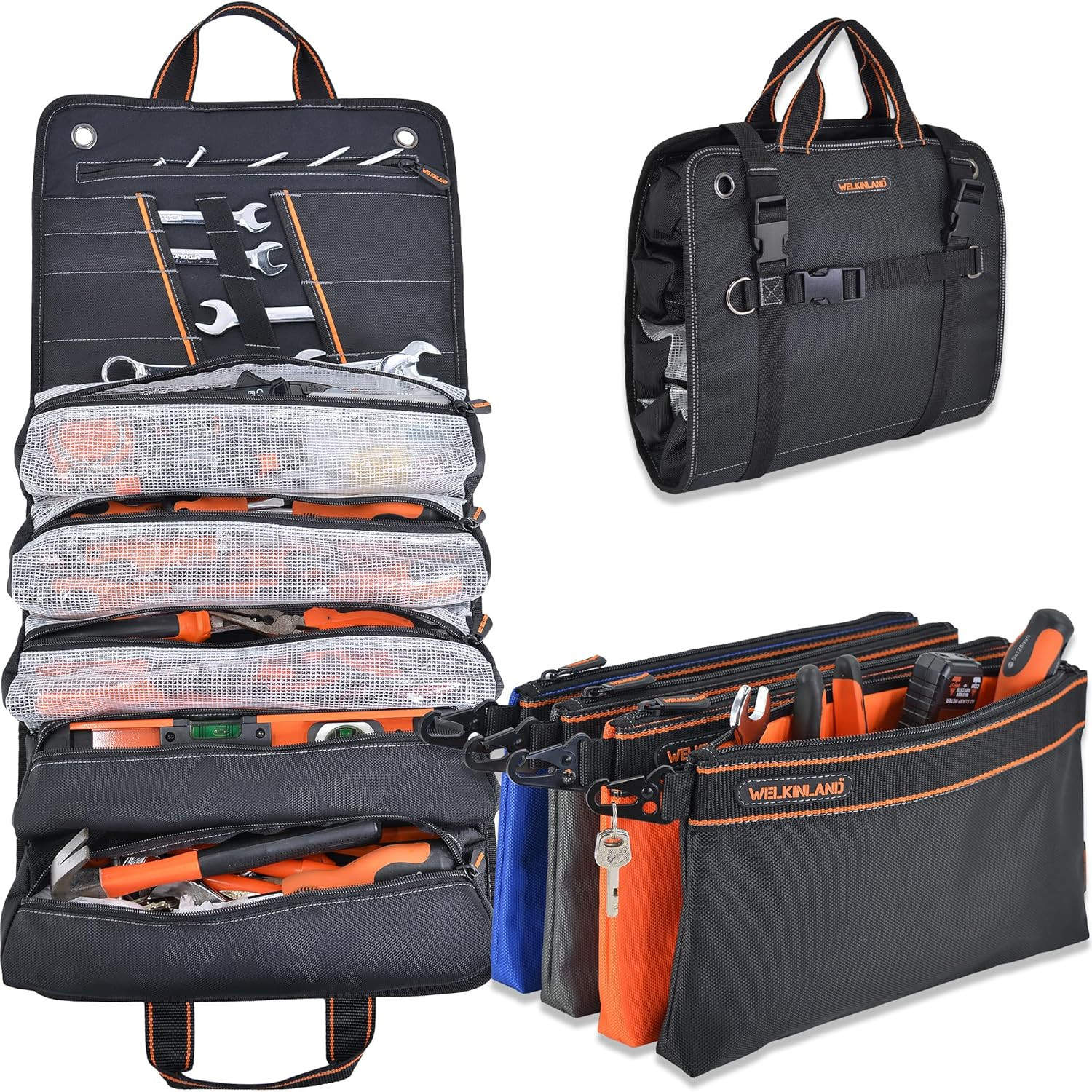Durable Tool Roll & Pouches for Organized Storage and Easy Access