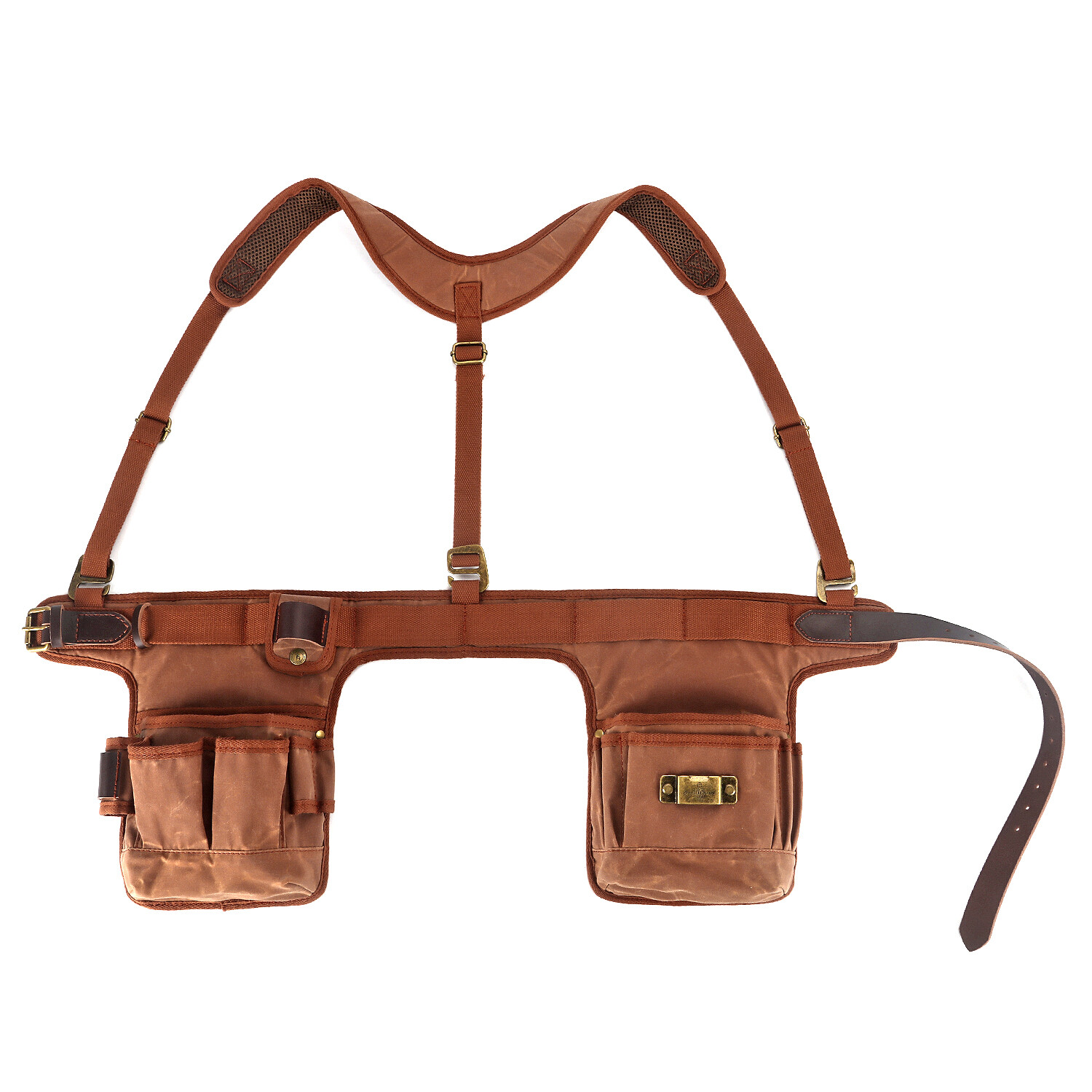 TOURBON Work Tool Belt Suspender Drill Pouch Electricians Carpenter Harness Vest