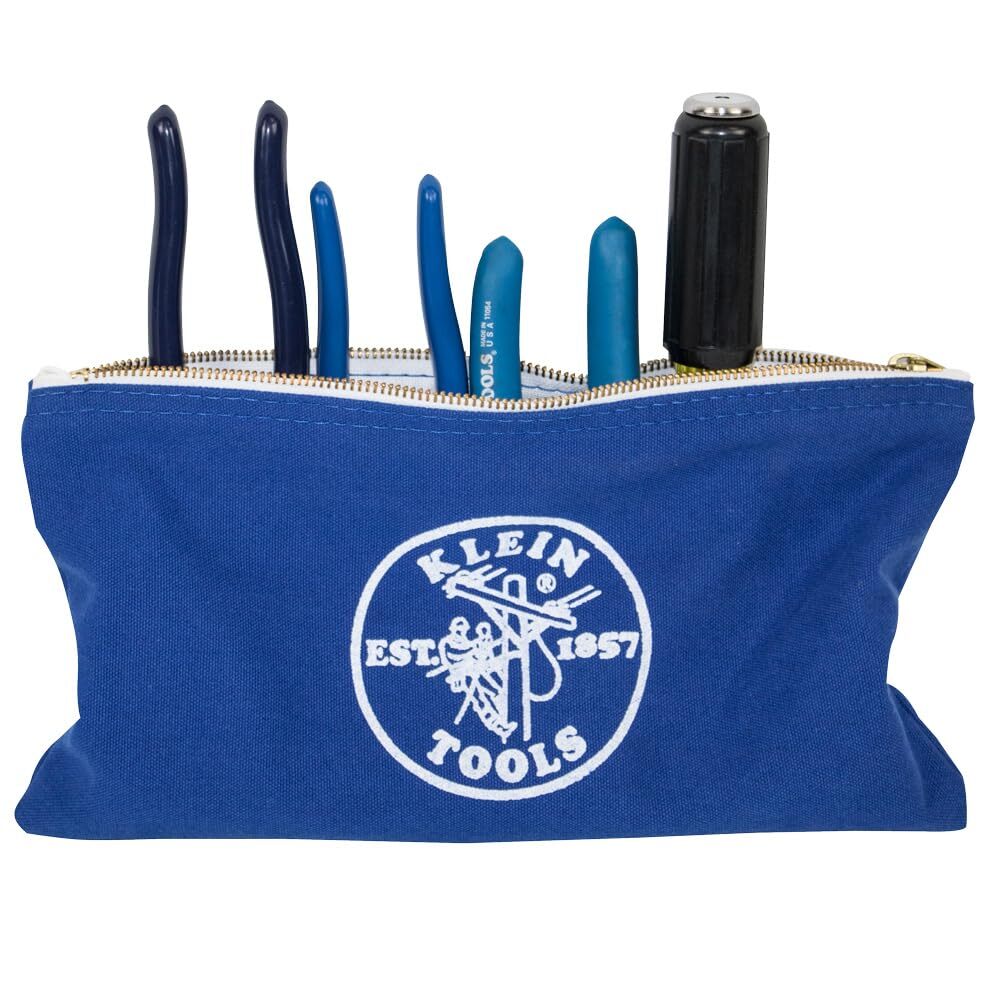 4 Pack Klein Tools Portable Tool Box Bags Olive Orange Blue Yellow Canvas Set