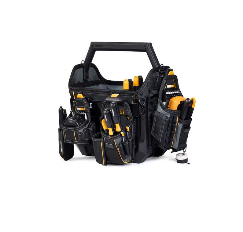 TOUGHBUILT Large Black Polyester 16-in W x 11.02-in D x 13.78-in L Tool tote