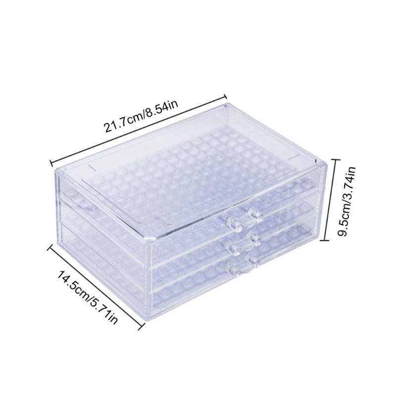 Transparent Storage Case Compartment Box 471 Slots for Crafting and Art Supplies