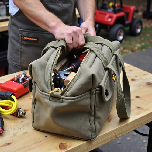 Waxed Canvas All Purpose Military Style Olive Green (11″x7″x6″)