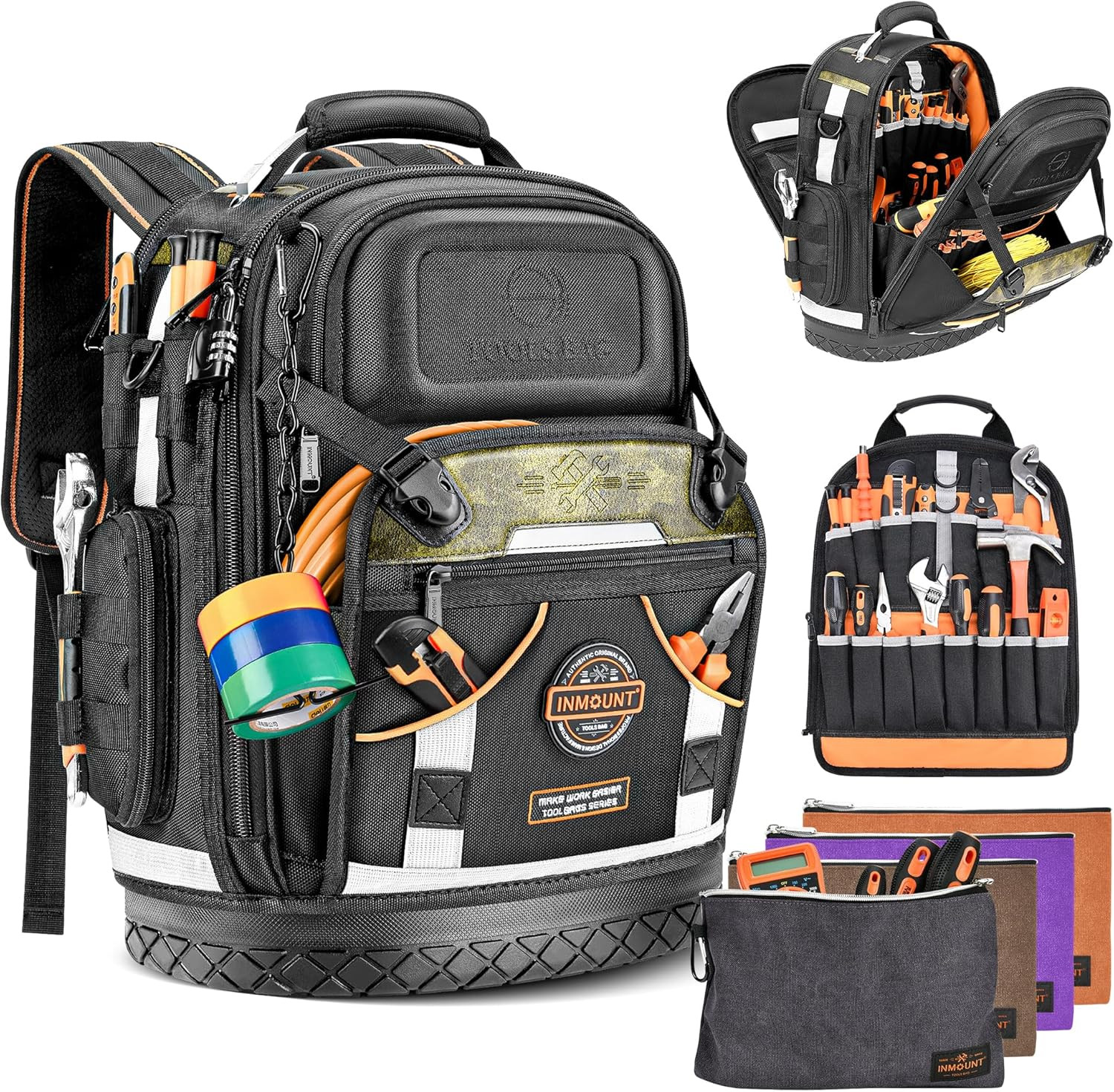 Heavy Duty Tool Backpack with 78 Pockets & Loops – Ideal for Electricians
