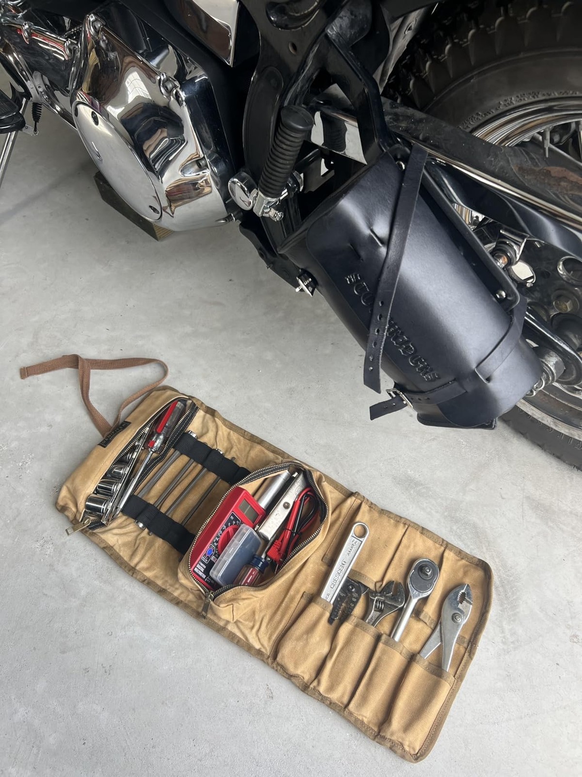Tool Roll Organizer, Heavy Duty 16OZ Waxed Canvas Tool Bag, Multi-Purpose Rol…