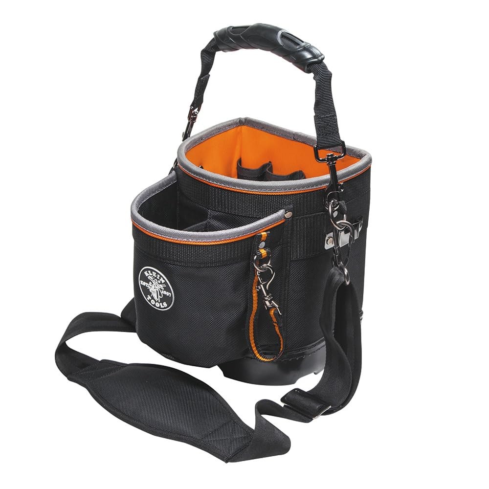 55419SP-14 Tool Bag with Shoulder Pouch, Black&Orange