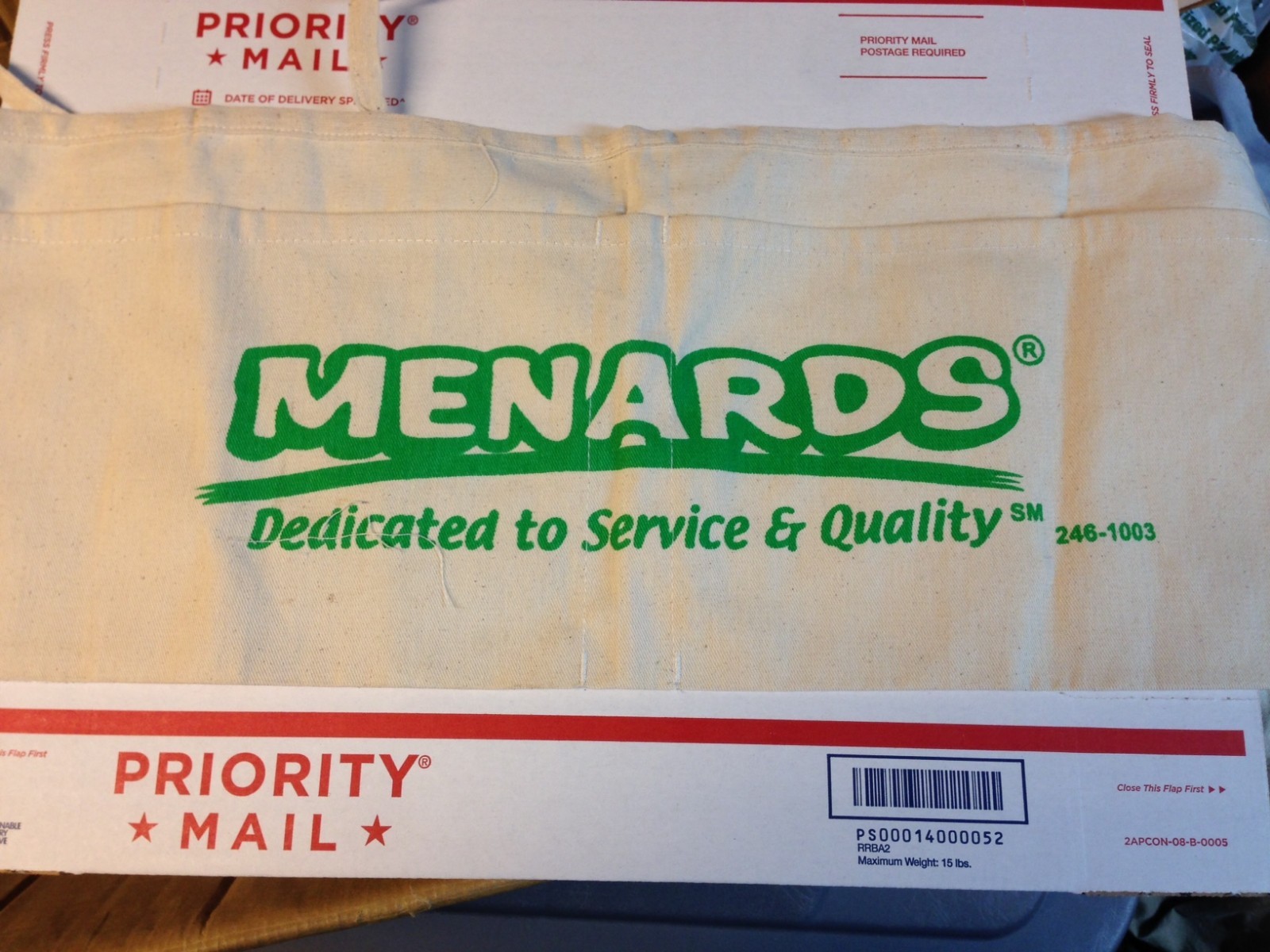 Lot of 2 – NEW Menards 2 Pocket 100% Cotton Nail Apron Tie Back Utility Tools 🔨