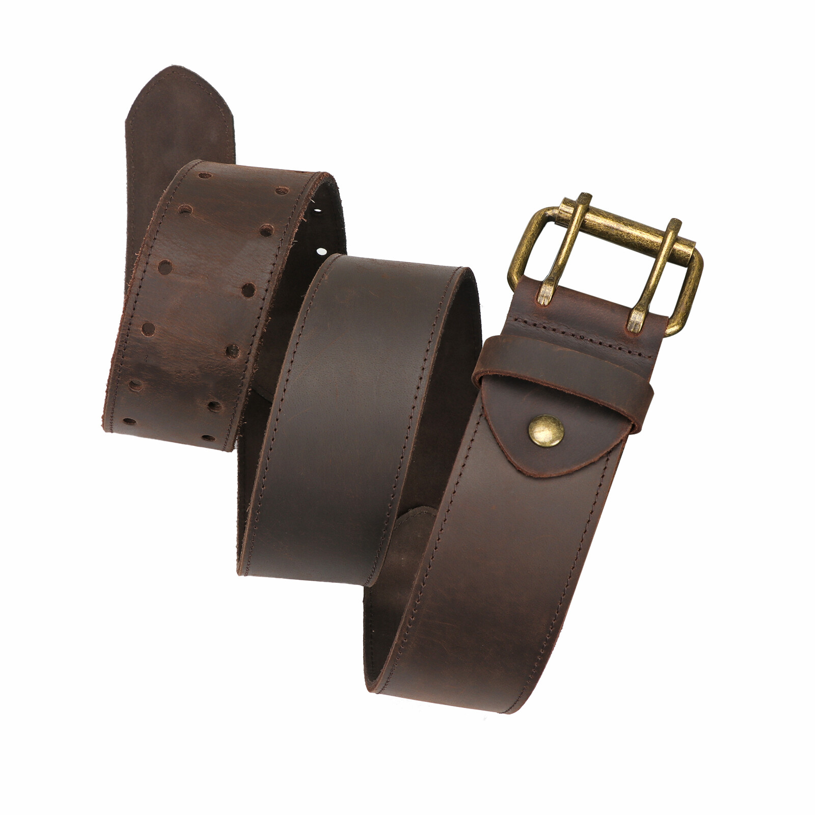 Tourbon Men Leather 2″ Wide Workshop Heavy Duty Tool Belt Removable Buckle Strap