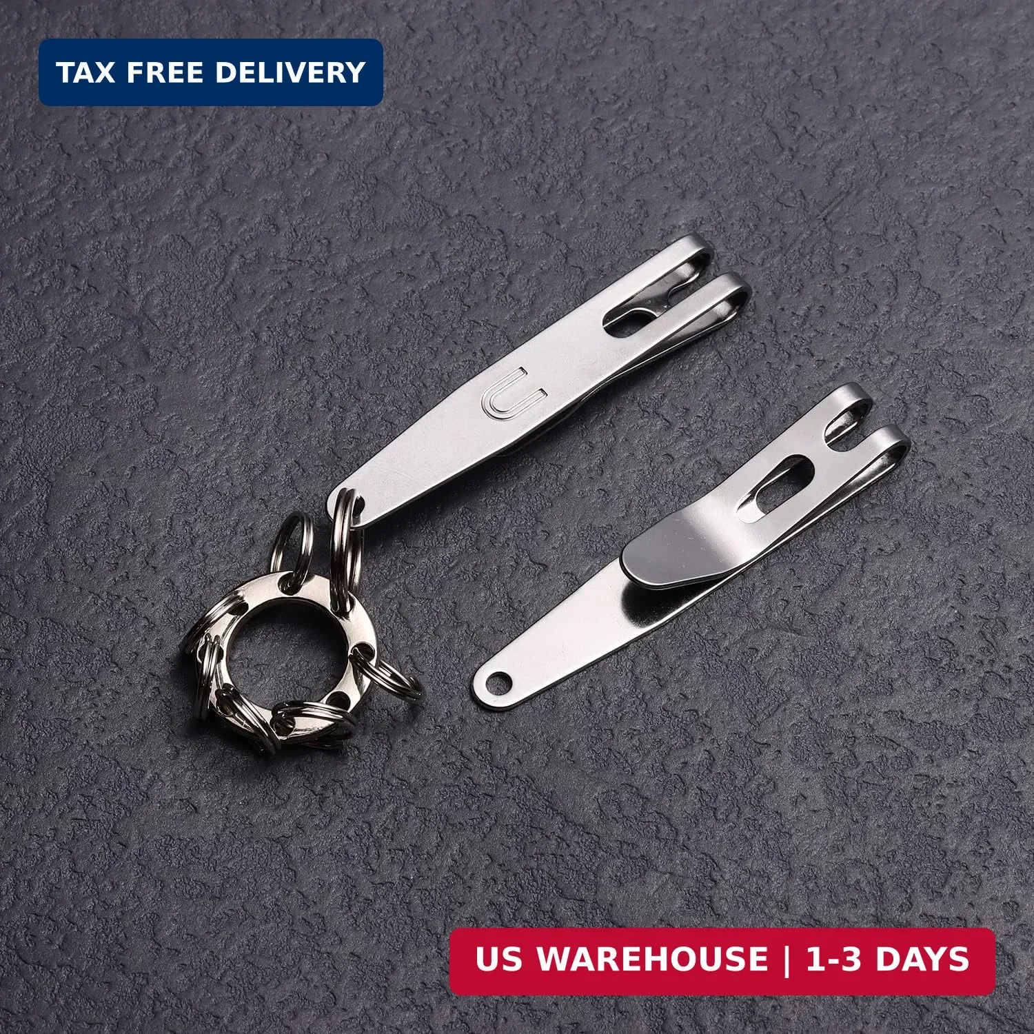 UltraTac Deep Carry Pocket Clip – Heavy Duty Stainless Steel Multi-Purpose Belt