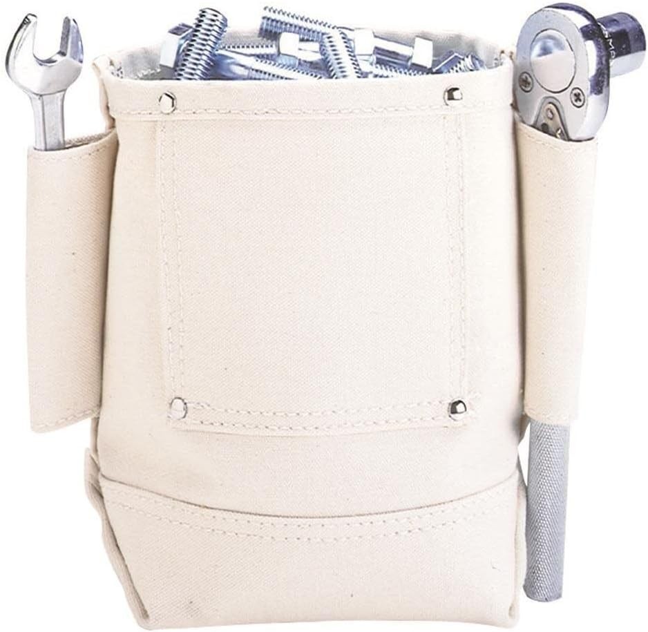 CLC Custom Leathercraft 914 Canvas Nut and Bolt Bag , White