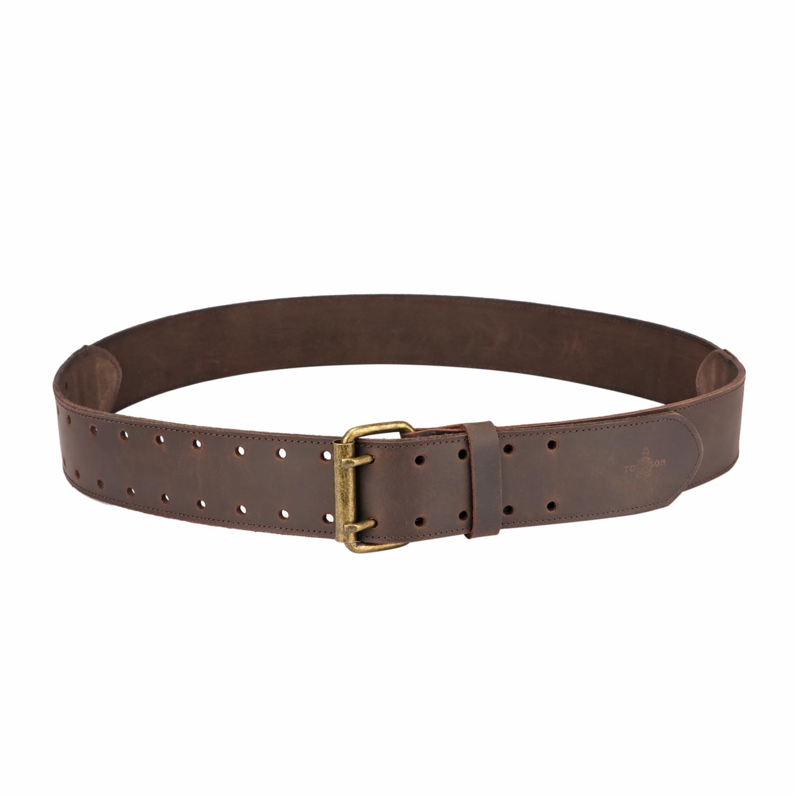 Tourbn Tourbon Leather Workshop Tool Work Belt 2” Wide with Double Prong Tongue