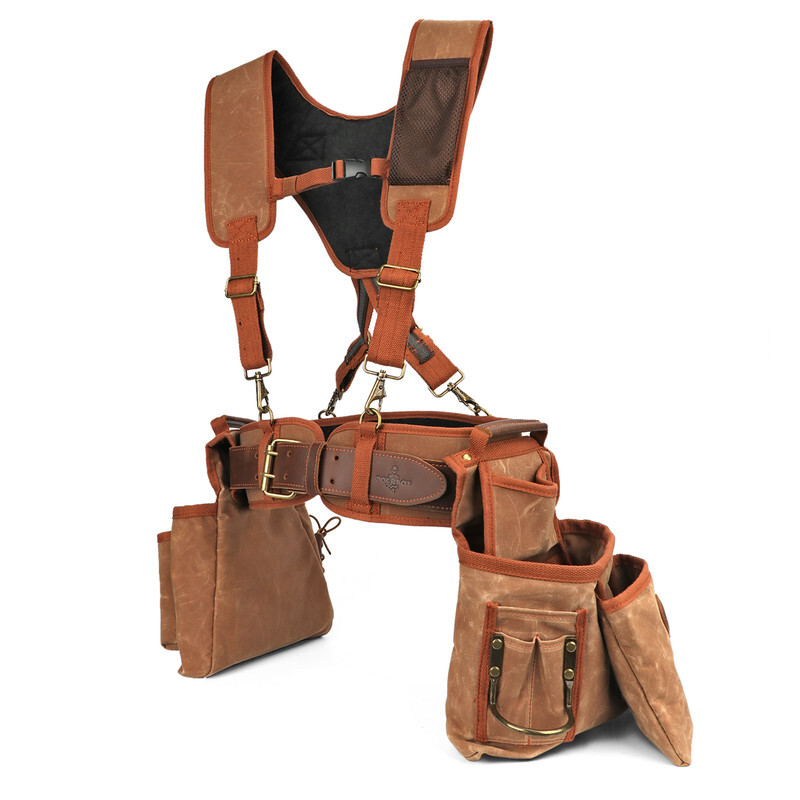 TOURBON Electrician/Carpenter’s Tool Construction Bag Suspender Rig Belt Bag L