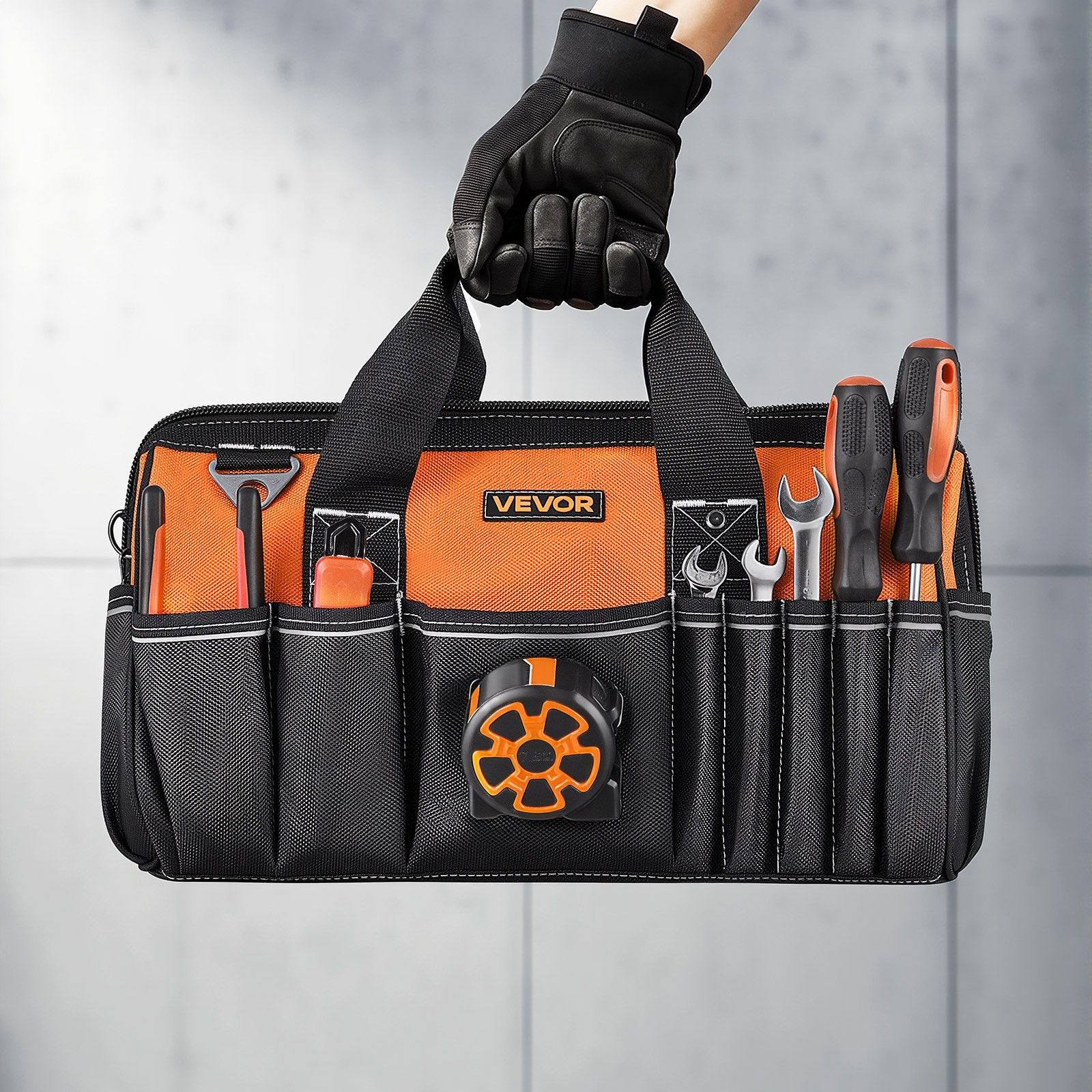 15.7″ Tool Bag 33-Pocket Toolbox Organizer w/ Shoulder Strap