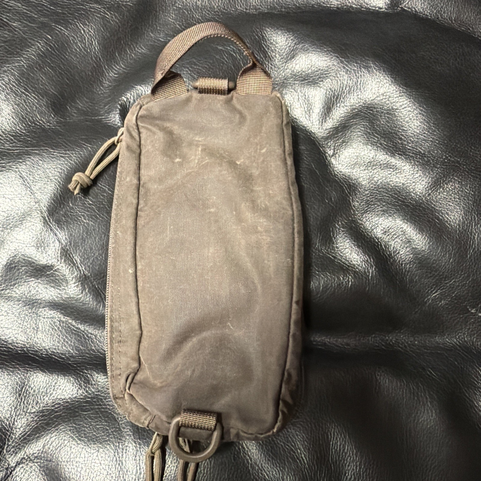 Lochby Venture Pouch Brown + Mini Venture Pouch Black 2 Waxed Canvas Pouches