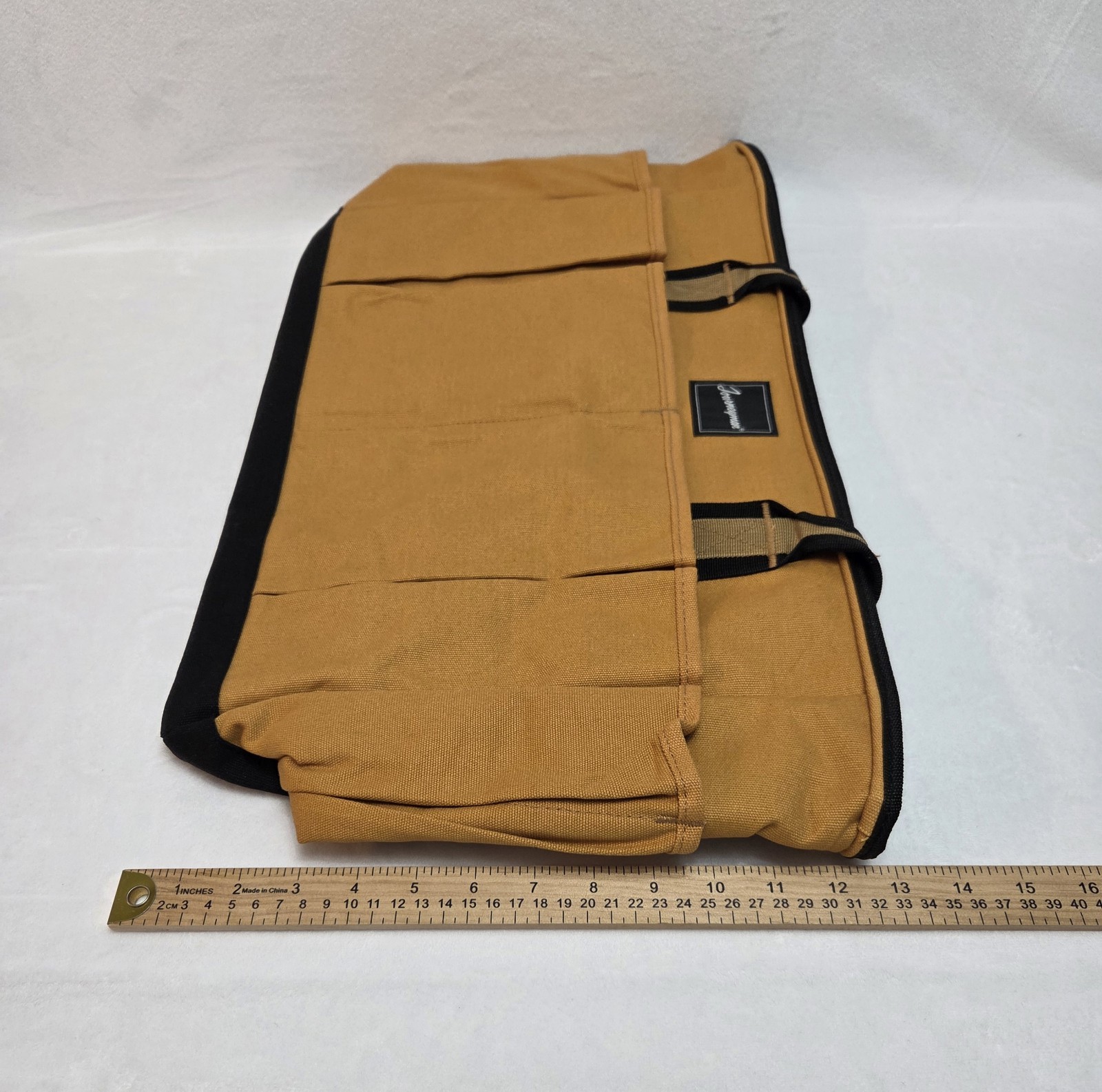 Journeyman Canvas Multipocket Tool Tote Bag in Gold and Black New
