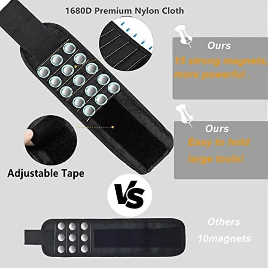 Magnetic Wristband Strong Magnets For Holding Screws Nails Adjustable Belt Strap